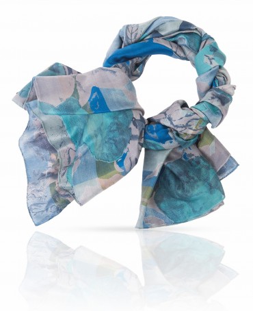 Палантин Женский SN-WATER.FL/BLUE.DULL